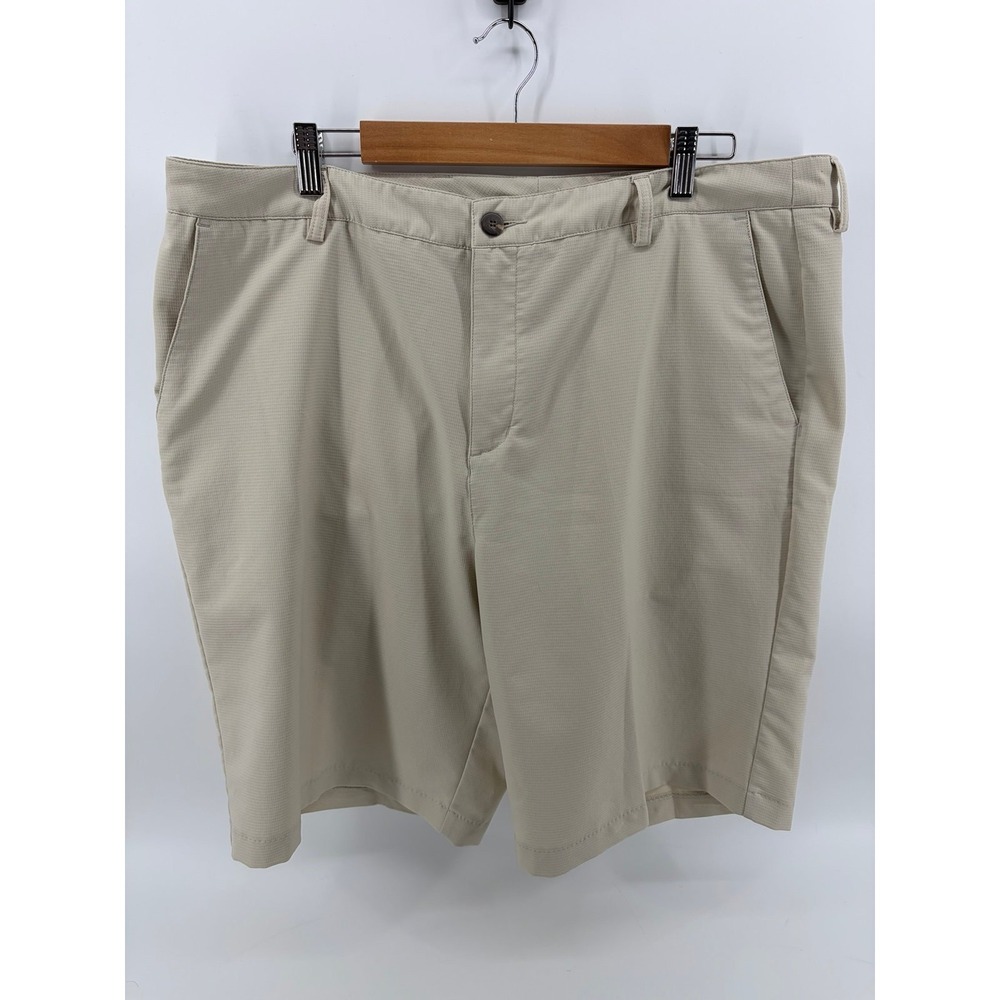 Adidas "Clima Cool" Light Beige Chino Shorts, Performance Athletic, Mens Size 38